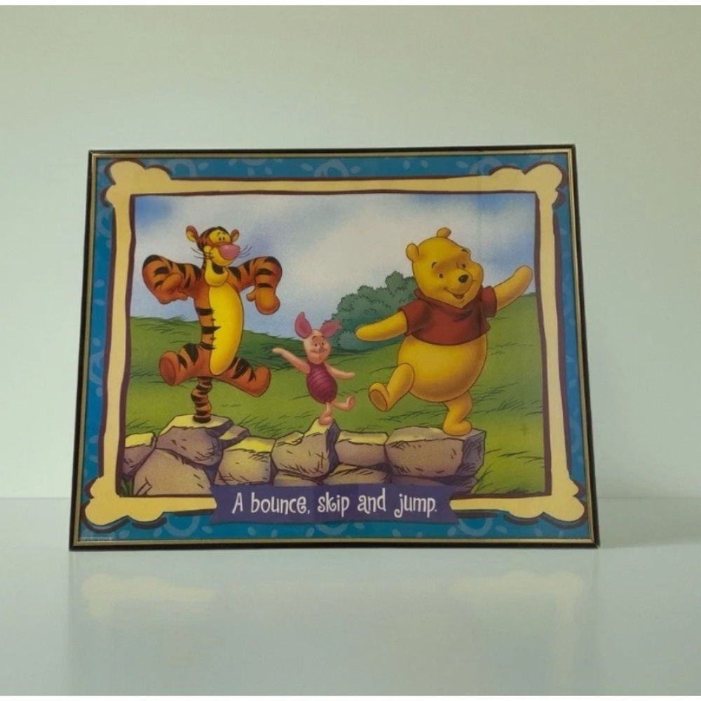 Disney Winnie the Pooh Framed Wall Art Kids 20x16 Tigger Piglet Nursery‎ Decor